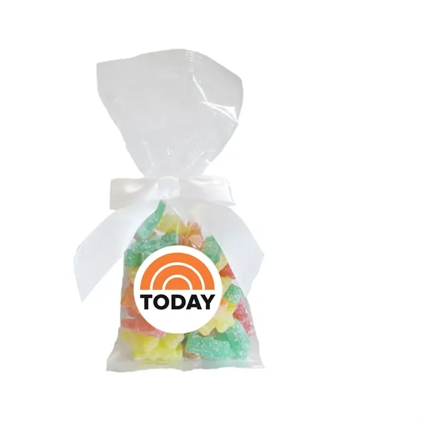 Sour Kids Candy in Stand Up Mug Drop Bag with Bow