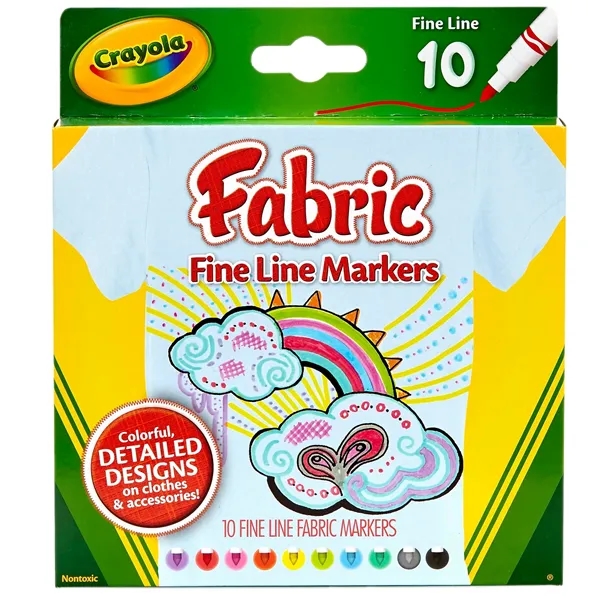 Crayola 10ct. Fine Line Fabric Markers - Crayola 10ct. Fine Line Fabric Markers - Image 0 of 0