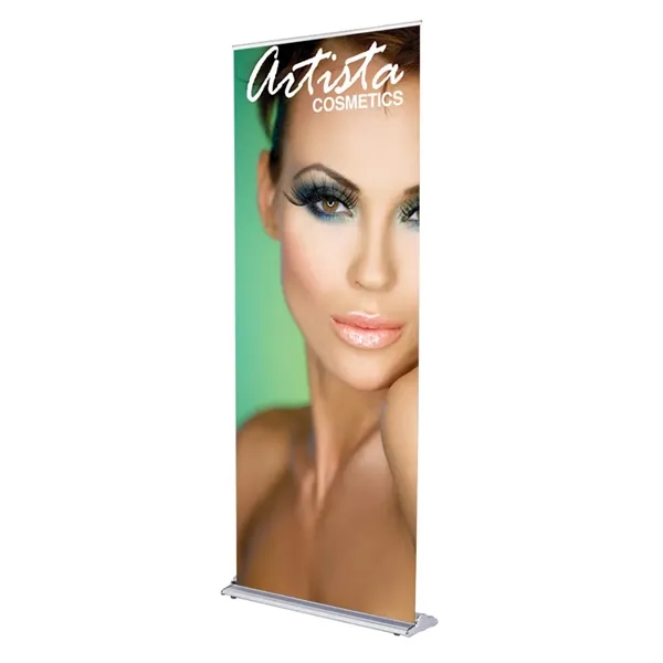 36" Silverstep Retractable Stand & 92" Vinyl Banner - 36" Silverstep Retractable Stand & 92" Vinyl Banner - Image 1 of 6