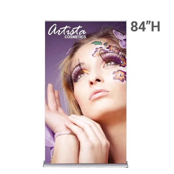 48" Silverstep Retractable Stand & 84" Fabric Banner - 48" Silverstep Retractable Stand & 84" Fabric Banner - Image 2 of 4