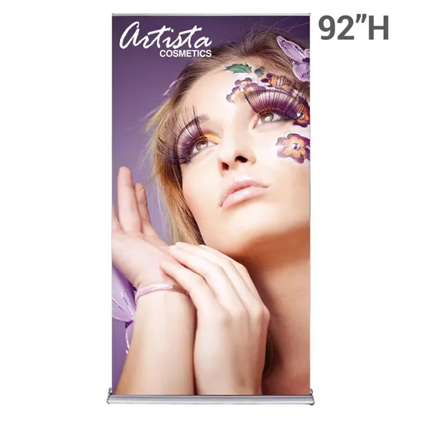 48" Silverstep Retractable Stand & 92" Fabric Banner - 48" Silverstep Retractable Stand & 92" Fabric Banner - Image 2 of 4