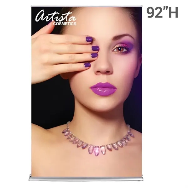 60 x 92in Silverstep Retractable Stand & Vinyl Banner - 60 x 92in Silverstep Retractable Stand & Vinyl Banner - Image 2 of 4