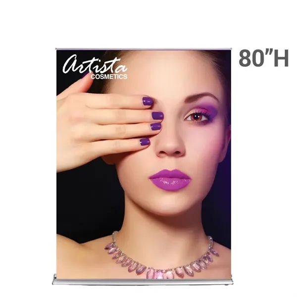 60" Silverstep Retractable Stand & 80" Fabric Banner - 60" Silverstep Retractable Stand & 80" Fabric Banner - Image 2 of 4