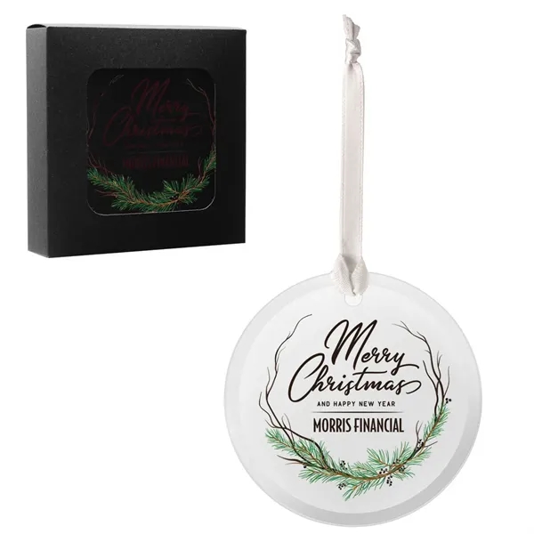 Beveled Glass Holiday Christmas Tree Ornament - Beveled Glass Holiday Christmas Tree Ornament - Image 2 of 2