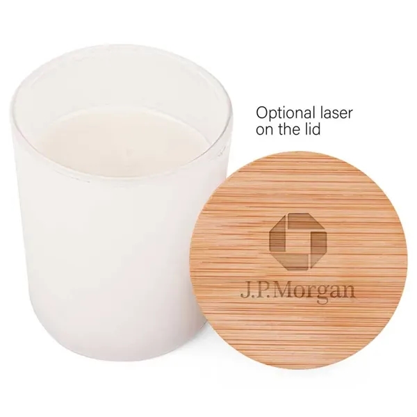 Vanilla-Scented Soy Wax Candle in Glass Jar w/Bamboo Lid (La - Vanilla-Scented Soy Wax Candle in Glass Jar w/Bamboo Lid (La - Image 5 of 5