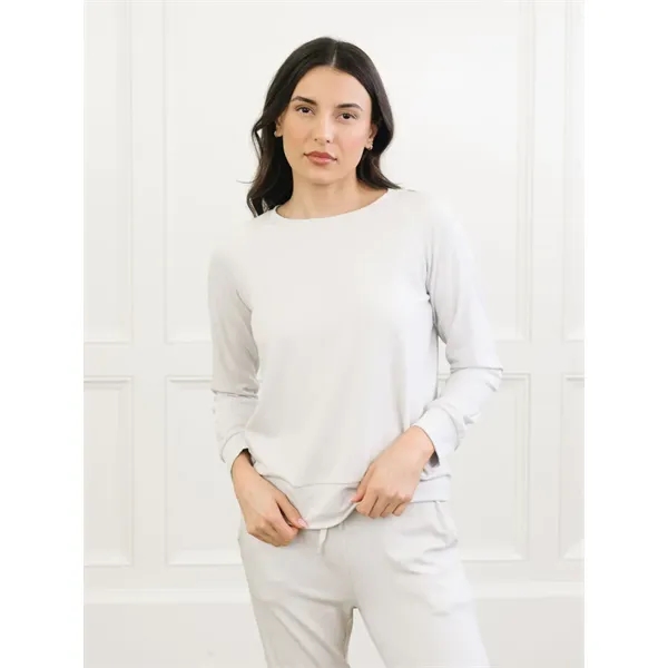 Women's Ultra-Soft Bamboo Pullover Crew - Women's Ultra-Soft Bamboo Pullover Crew - Image 3 of 4