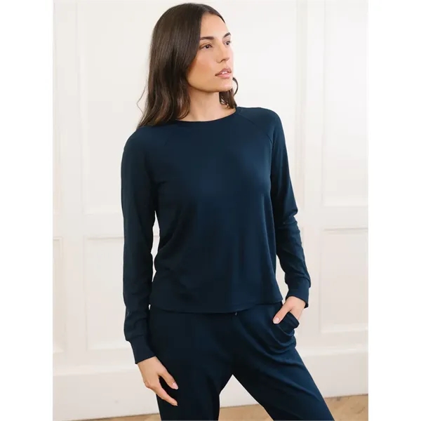 Women's Ultra-Soft Bamboo Pullover Crew - Women's Ultra-Soft Bamboo Pullover Crew - Image 4 of 4