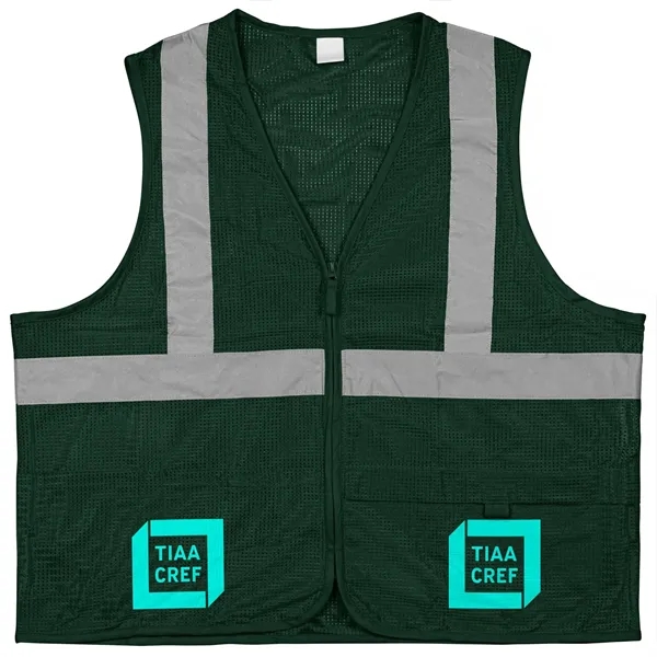 100% Polyester Premium Reflective Safety Vest - 100% Polyester Premium Reflective Safety Vest - Image 14 of 18