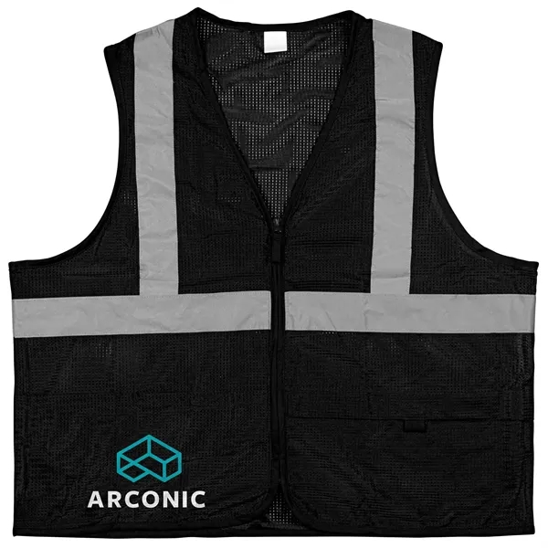 100% Polyester Premium Reflective Safety Vest - 100% Polyester Premium Reflective Safety Vest - Image 15 of 18