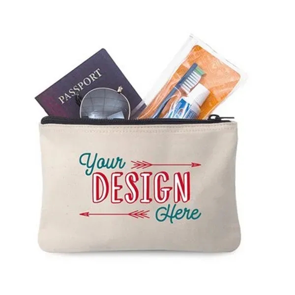 Cotton Made Cosmetics Pouch w/Full Color Print - Cotton Made Cosmetics Pouch w/Full Color Print - Image 0 of 3