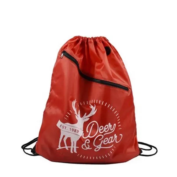 Screen Printed Nylon Drawstring Bag - Screen Printed Nylon Drawstring Bag - Image 0 of 3