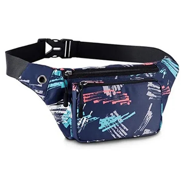 Stylish Full Color Fanny Pack With 3 Zipper - Stylish Full Color Fanny Pack With 3 Zipper - Image 1 of 4