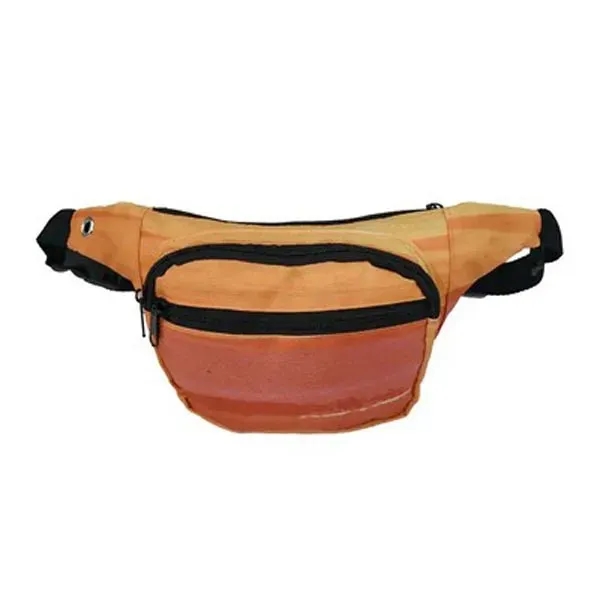 Stylish Full Color Fanny Pack With 3 Zipper - Stylish Full Color Fanny Pack With 3 Zipper - Image 2 of 4