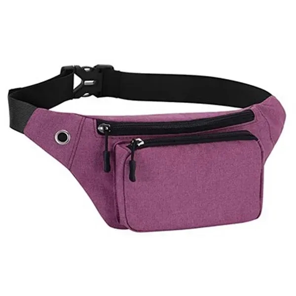 Stylish Full Color Fanny Pack With 3 Zipper - Stylish Full Color Fanny Pack With 3 Zipper - Image 3 of 4