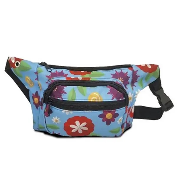 4 Zipper Pocket With Full color Printed Fanny Pack - 4 Zipper Pocket With Full color Printed Fanny Pack - Image 0 of 3
