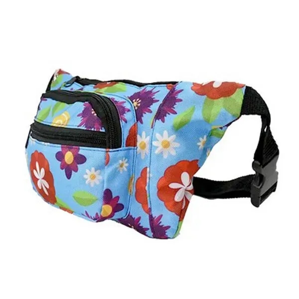 4 Zipper Pocket With Full color Printed Fanny Pack - 4 Zipper Pocket With Full color Printed Fanny Pack - Image 2 of 3
