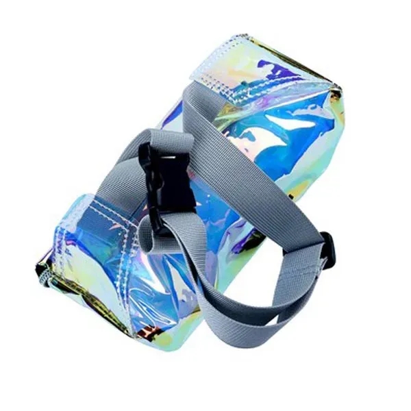 Transparent Laser PVC Fanny Pack Unisex Glitter Waist Bag - Transparent Laser PVC Fanny Pack Unisex Glitter Waist Bag - Image 2 of 4