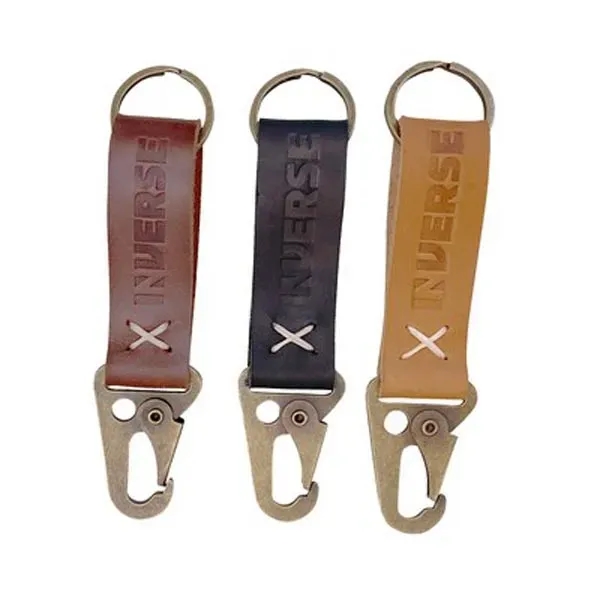Leather Carabiner Keychain - Leather Carabiner Keychain - Image 0 of 5
