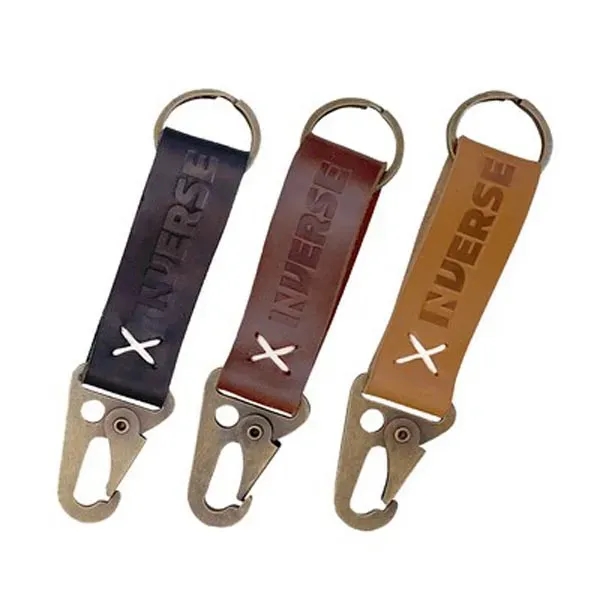 Leather Carabiner Keychain - Leather Carabiner Keychain - Image 4 of 5