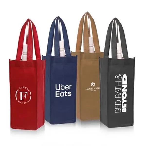 Custom Printed Wine Tote Bag - Custom Printed Wine Tote Bag - Image 0 of 4