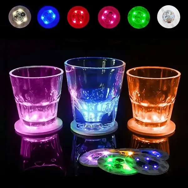 LED Coasters Light Sticker Waterproof Mat For Bottle Cup - LED Coasters Light Sticker Waterproof Mat For Bottle Cup - Image 3 of 6