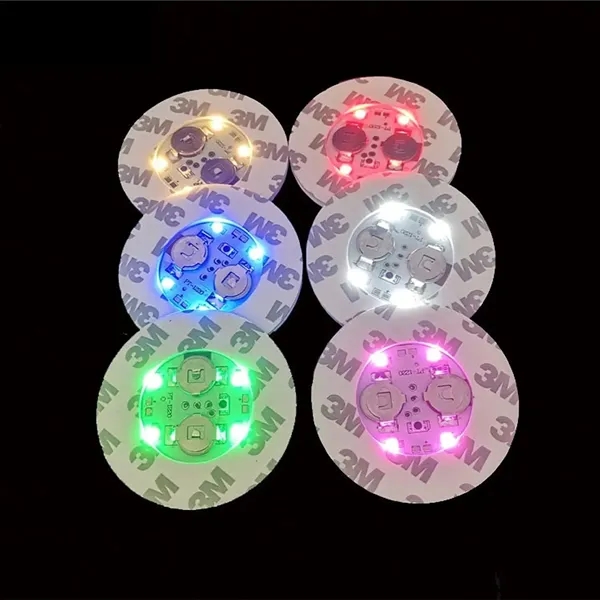 LED Coasters Light Sticker Waterproof Mat For Bottle Cup - LED Coasters Light Sticker Waterproof Mat For Bottle Cup - Image 6 of 6