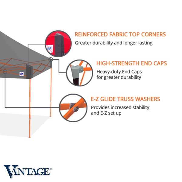 Vantage™ 10' x 10' Shelter- Fusion Print - Vantage™ 10' x 10' Shelter- Fusion Print - Image 9 of 9
