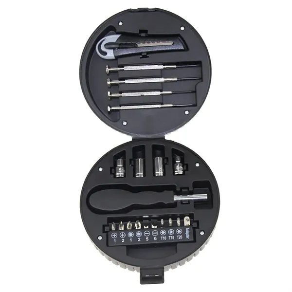 Home Repair Tool Kit Set With Car Wheel Shaped Carrying Case - Home Repair Tool Kit Set With Car Wheel Shaped Carrying Case - Image 3 of 4