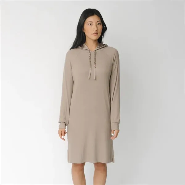 Rib-Knit Bamboo Hoodie Dress - Rib-Knit Bamboo Hoodie Dress - Image 1 of 2