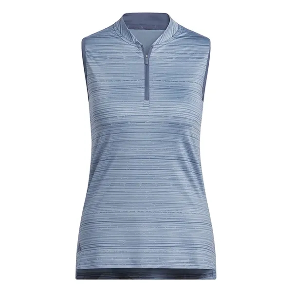 Adidas Ladies Ultimate365 Stripe Sleeveless Polo - Adidas Ladies Ultimate365 Stripe Sleeveless Polo - Image 0 of 5