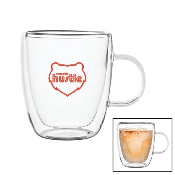 14 oz. Double Walled Latte Glass Mug w/ Handle - 14 oz. Double Walled Latte Glass Mug w/ Handle - Image 0 of 2