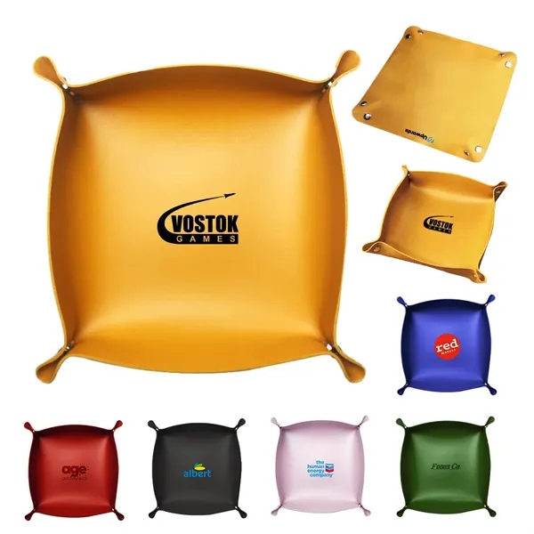 Corner Clasp Leatherette Accessory Bowl - Corner Clasp Leatherette Accessory Bowl - Image 0 of 7