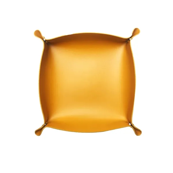 Corner Clasp Leatherette Accessory Bowl - Corner Clasp Leatherette Accessory Bowl - Image 6 of 7