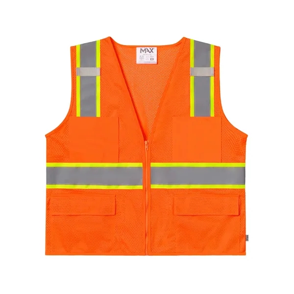 ANSI Class 2 Deluxe 6 Pocket Vest, Safety Orange NEW - ANSI Class 2 Deluxe 6 Pocket Vest, Safety Orange NEW - Image 0 of 1