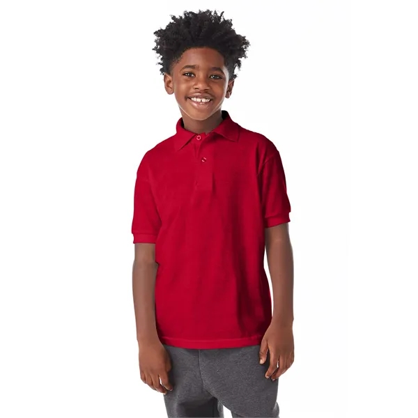 Hanes Youth EcoSmart® Jersey Knit Polo - Hanes Youth EcoSmart® Jersey Knit Polo - Image 19 of 62