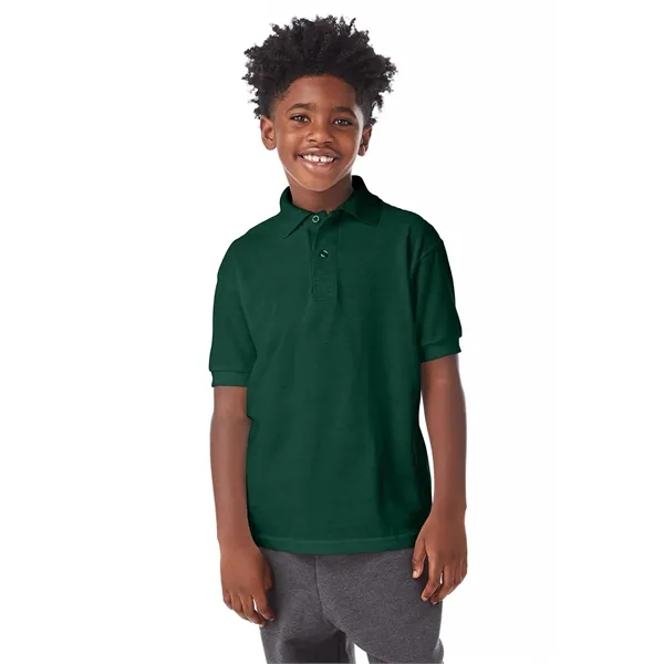 Hanes Youth EcoSmart® Jersey Knit Polo - Hanes Youth EcoSmart® Jersey Knit Polo - Image 21 of 62