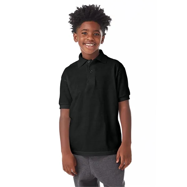 Hanes Youth EcoSmart® Jersey Knit Polo - Hanes Youth EcoSmart® Jersey Knit Polo - Image 20 of 62