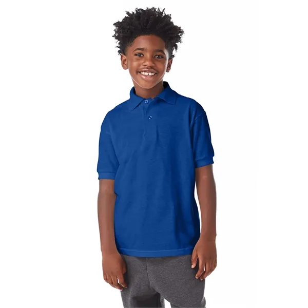 Hanes Youth EcoSmart® Jersey Knit Polo - Hanes Youth EcoSmart® Jersey Knit Polo - Image 22 of 62