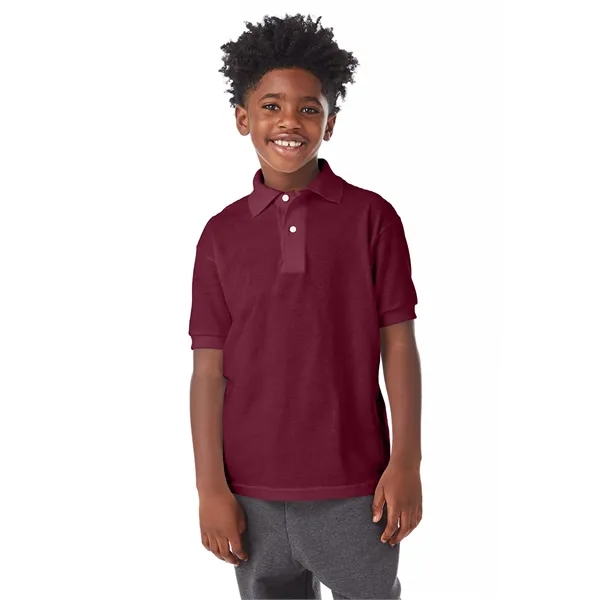 Hanes Youth EcoSmart® Jersey Knit Polo - Hanes Youth EcoSmart® Jersey Knit Polo - Image 23 of 62