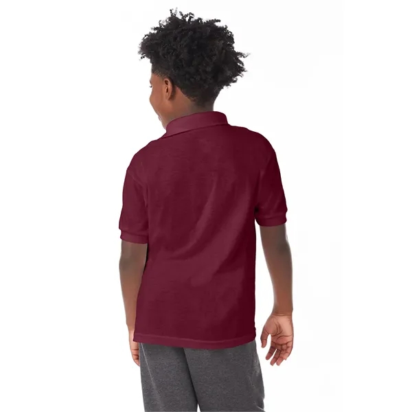 Hanes Youth EcoSmart® Jersey Knit Polo - Hanes Youth EcoSmart® Jersey Knit Polo - Image 61 of 62