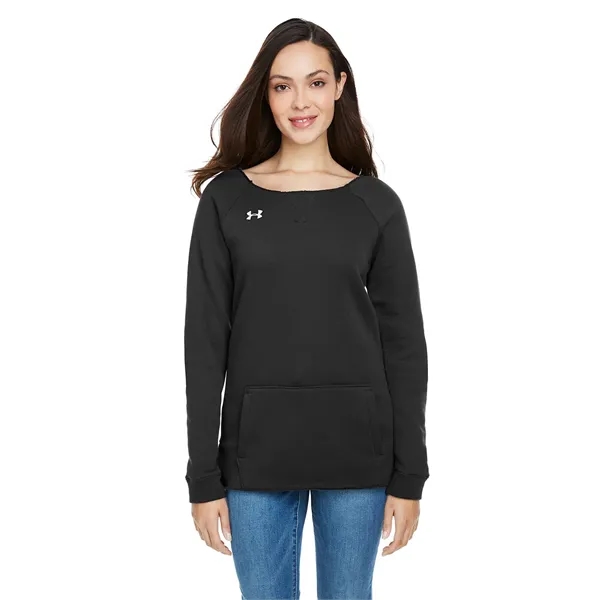 Under Armour Ladies' Hustle Fleece Crewneck Sweatshirt - Under Armour Ladies' Hustle Fleece Crewneck Sweatshirt - Image 2 of 26