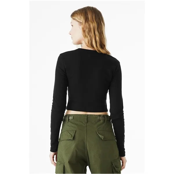Bella + Canvas Ladies' Micro Ribbed Long Sleeve Baby T-Shirt - Bella + Canvas Ladies' Micro Ribbed Long Sleeve Baby T-Shirt - Image 20 of 39