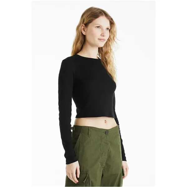 Bella + Canvas Ladies' Micro Ribbed Long Sleeve Baby T-Shirt - Bella + Canvas Ladies' Micro Ribbed Long Sleeve Baby T-Shirt - Image 21 of 39
