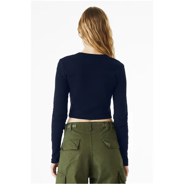 Bella + Canvas Ladies' Micro Ribbed Long Sleeve Baby T-Shirt - Bella + Canvas Ladies' Micro Ribbed Long Sleeve Baby T-Shirt - Image 30 of 39