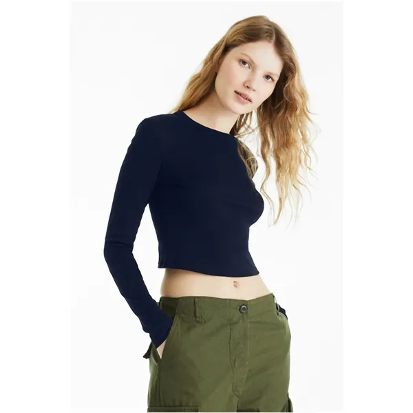 Bella + Canvas Ladies' Micro Ribbed Long Sleeve Baby T-Shirt - Bella + Canvas Ladies' Micro Ribbed Long Sleeve Baby T-Shirt - Image 31 of 39
