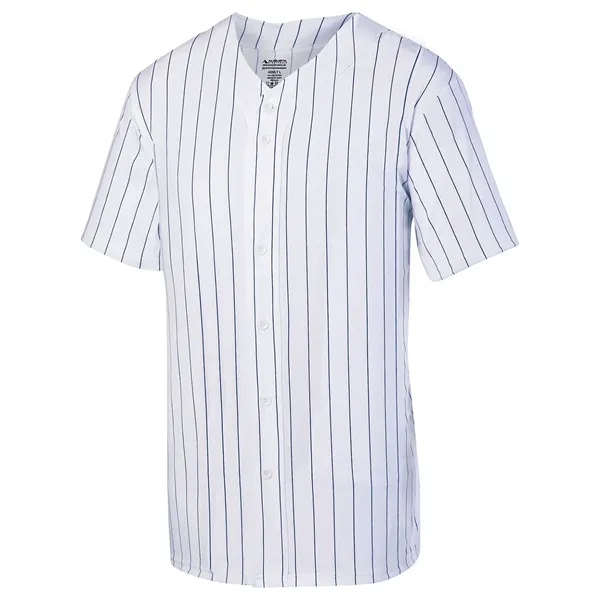 Augusta Sportswear Unisex Pin Stripe Baseball Jersey - Augusta Sportswear Unisex Pin Stripe Baseball Jersey - Image 3 of 5