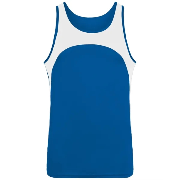 Youth Wicking Polyester Sleeveless Jersey with Contrast I... - Youth Wicking Polyester Sleeveless Jersey with Contrast I... - Image 2 of 23