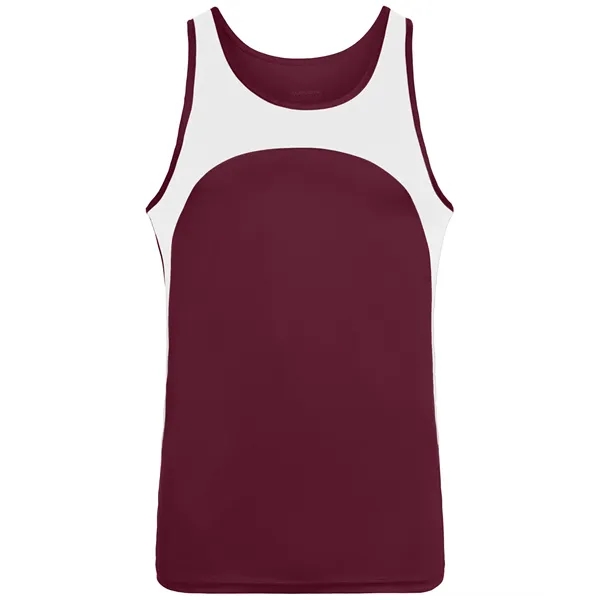 Youth Wicking Polyester Sleeveless Jersey with Contrast I... - Youth Wicking Polyester Sleeveless Jersey with Contrast I... - Image 3 of 23