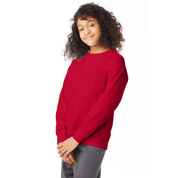 Hanes Youth Authentic-T Long-Sleeve T-Shirt - Hanes Youth Authentic-T Long-Sleeve T-Shirt - Image 31 of 46