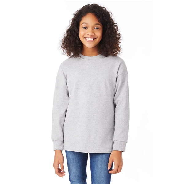 Hanes Youth Authentic-T Long-Sleeve T-Shirt - Hanes Youth Authentic-T Long-Sleeve T-Shirt - Image 6 of 46